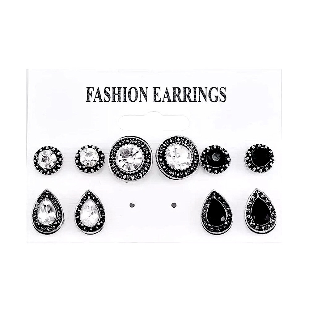 ⚜️[𝟯/$𝟮𝟴]⚜️5 Pairs Silver Boho Earrings Set NEW - Picture 4 of 7